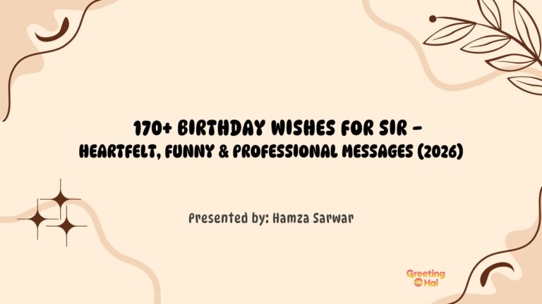 Birthday Wishes for Sir